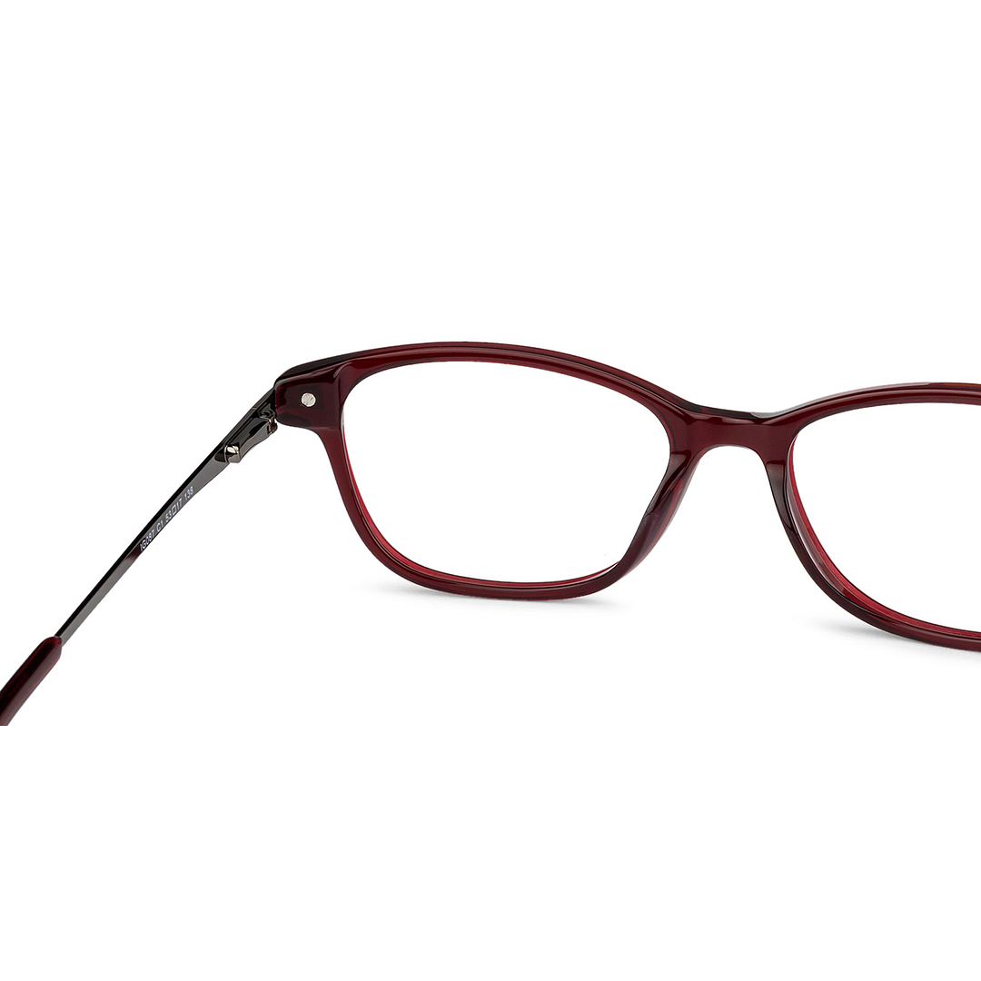Vincent Chase Online Red Transparent Full Rim Cat Eye left side